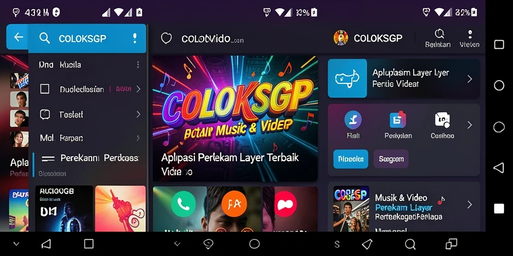 Tampilan antarmuka COLOKSGP, mudah digunakan untuk merekam layar.