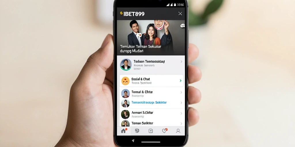 Tampilan antarmuka aplikasi IBET899 yang modern dan intuitif.