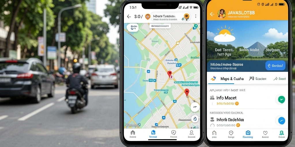 Tampilan antarmuka aplikasi Info Macet JAVASLOT88 yang user-friendly.