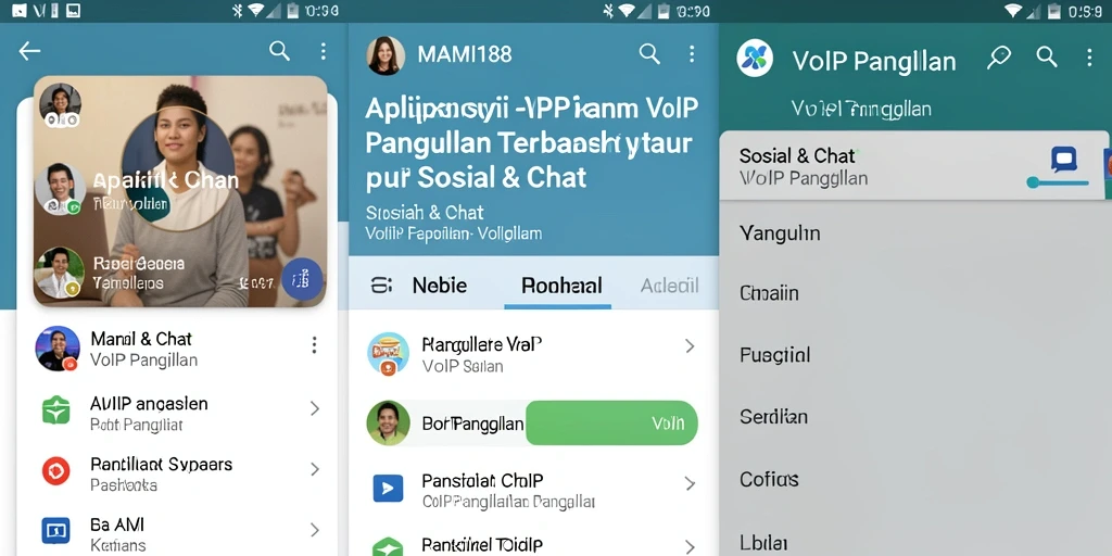 Tampilan antarmuka MAMI188 dengan fungsi VoIP Panggilan yang bersih dan mudah digunakan.