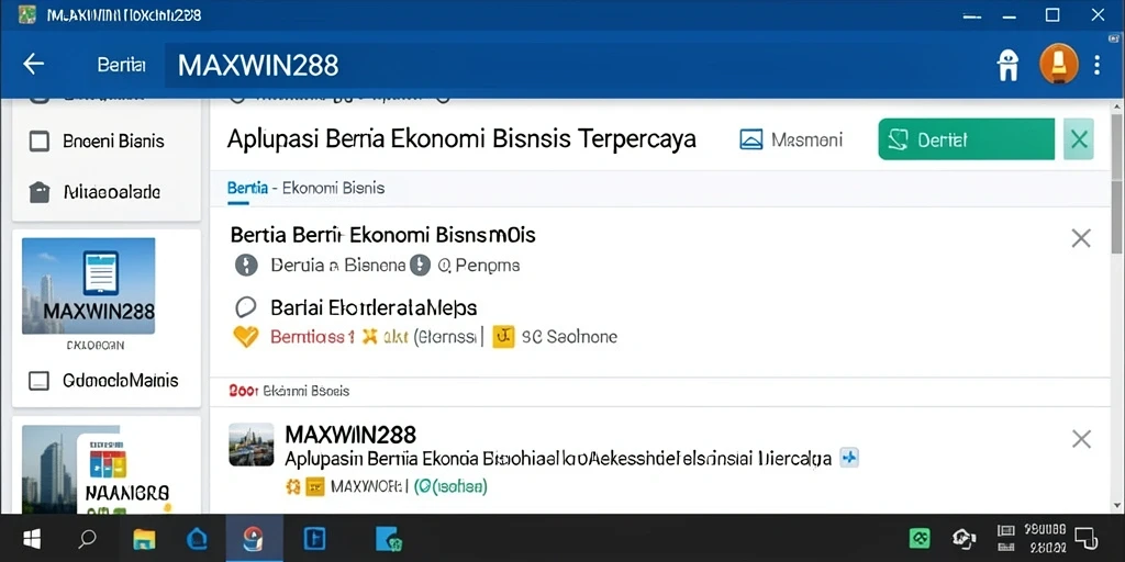 Tampilan antarmuka aplikasi MAXWIN288 yang modern dan informatif.