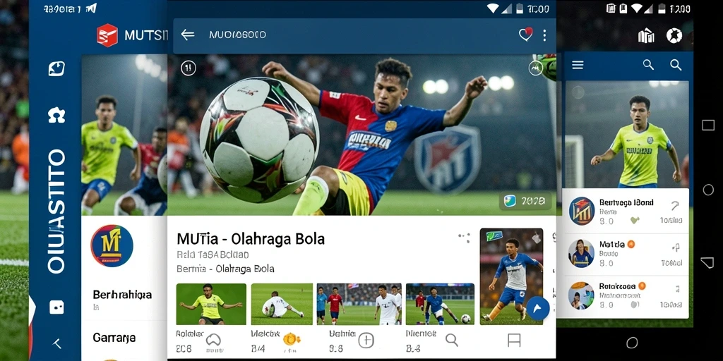 Antarmuka pengguna MUTASITOTO menampilkan berita olahraga bola terkini.