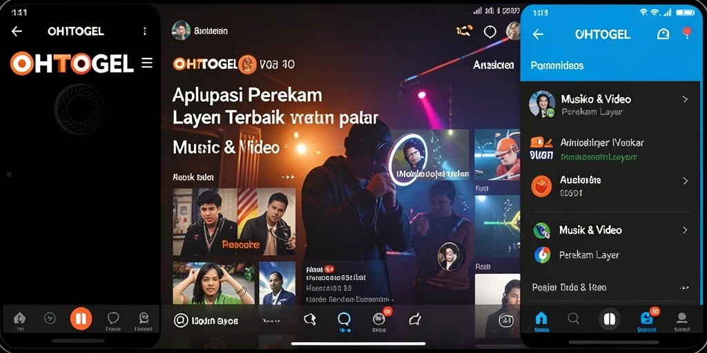 Antarmuka OHTOGEL yang sederhana untuk merekam layar dengan mudah.