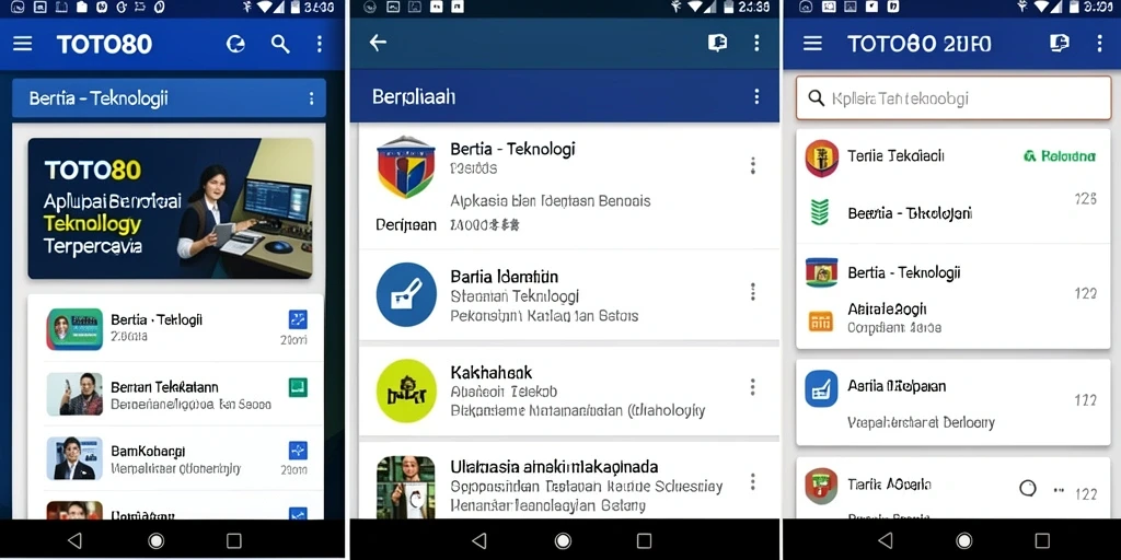 Tampilan antarmuka TOTO80 yang intuitif dan menarik.