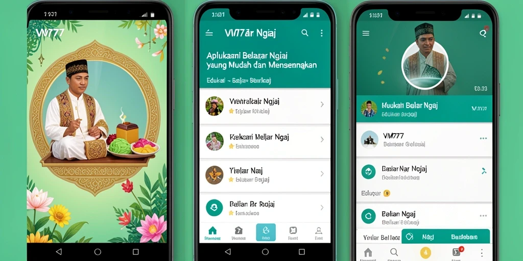 Antarmuka VM777 yang menarik untuk Belajar Ngaji.