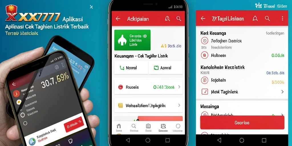 Tampilan antarmuka utama aplikasi Cek Tagihan Listrik XXX777.