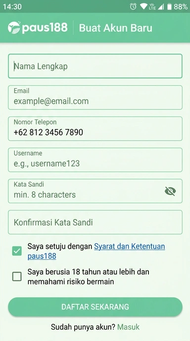 Buat Akun Baru Paus188 Secara Mudah dan Cepat